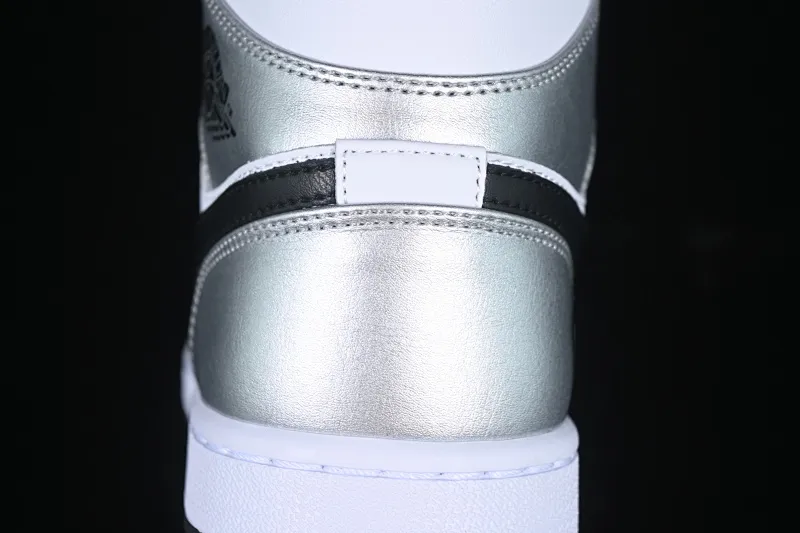 All categories Air Jordan Jordan series basketball shoes Air Jordan 1 Mid Air Jordan 1 Mid AJ1 Joe 1 black and white silver mid-top cultural and casual sneakers DQ8423-103